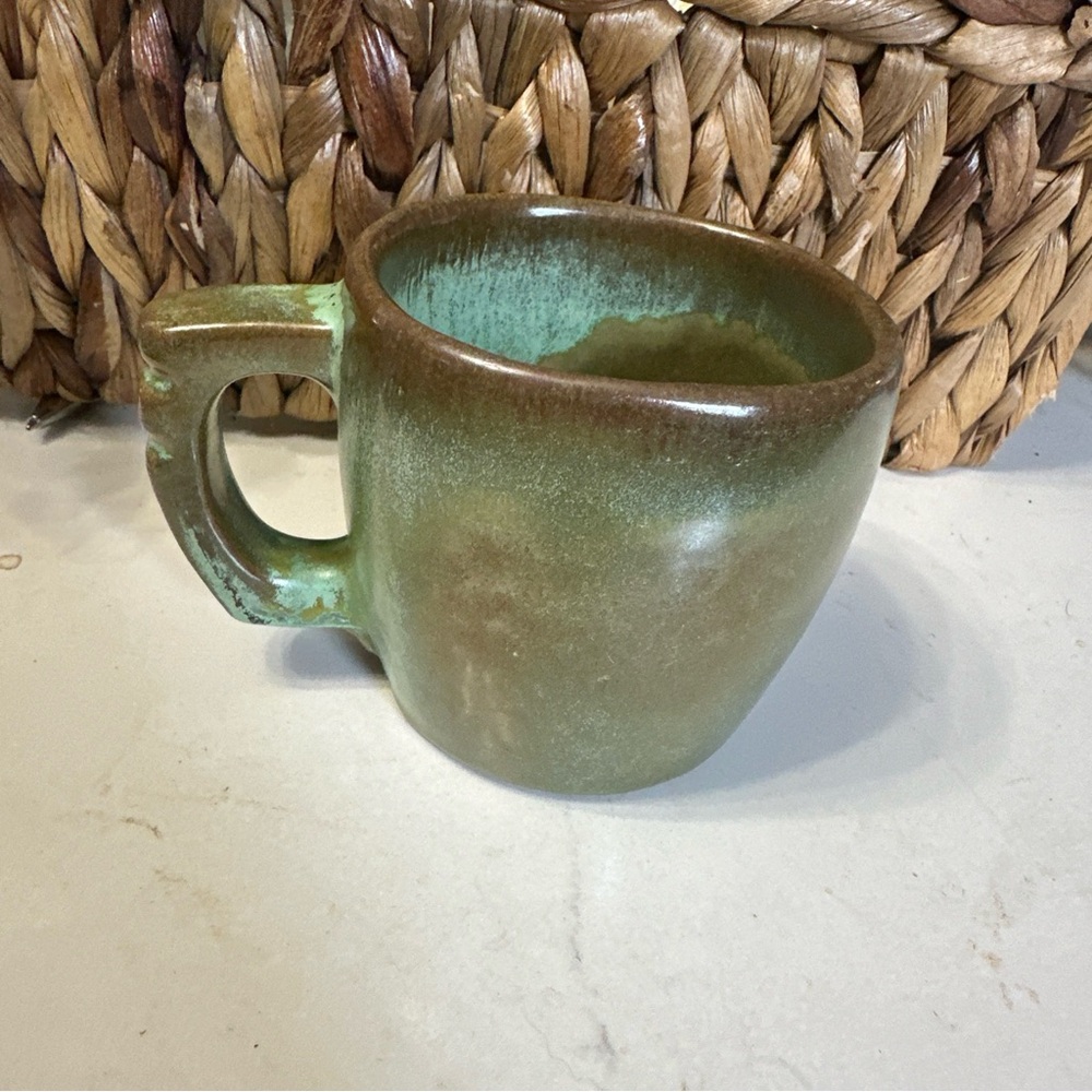 Vintage Frankoma Prairie Plainsman Green Coffee Cup Mug Replacement pottery